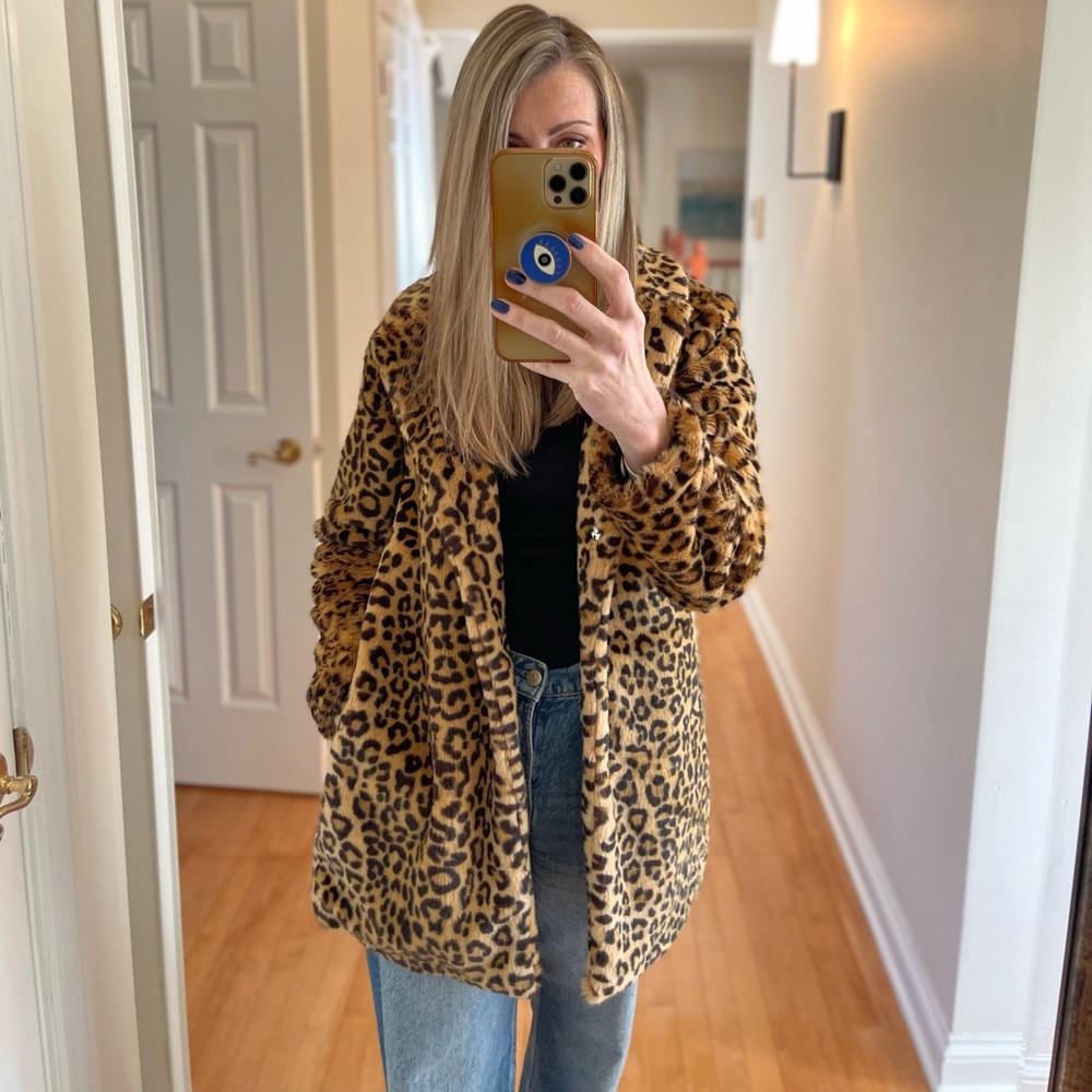Cheetah Faux Fur Coat